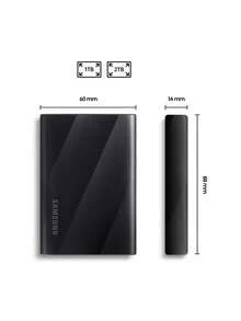 Samsung 1TB/2TB 便携式固态硬盘，黑色 T9 高速外置 SSD，兼容笔记本电脑和台式机 - 黑色 - 查看 4