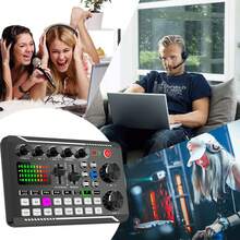 Podcast Equipment Bundle, Audio Interface With Studio Condenser Microphone For Smartphone & PC, Plug-And-Play Live Sound Card, Perfect For Streaming, Singing, And Gaming. - màu đen - Xem 9