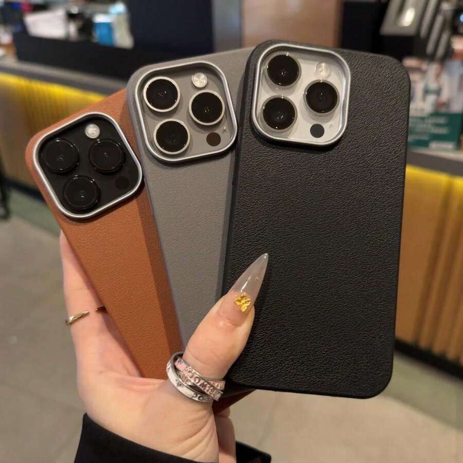 奢华仿皮手机壳,多色组合,兼容 Apple 保护套,四季皆宜 - 彩色 - 查看 1