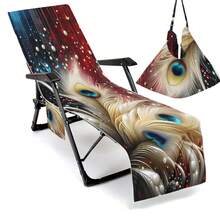 可折叠沙滩椅套，可折叠放入手提包，配有可放置眼镜和手机的口袋。沙滩椅、毛巾、泳池休闲椅套，方便携带