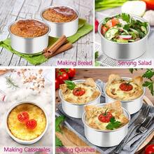 4inch Small Pan 3-Piece Set, Stainless Steel Mini Round Smash Baking Pan, And Healthy, Mirror Finish, Dishwasher - 4 inch (Bộ 3) - Xem 8