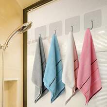 5/10/15pcs Transparent Adhesive Hooks, Multi-Function Kitchen Organizer Wall Hooks, Non-Slip Wallpaper Design, Kitchen Accessories