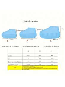 1 Pair Of Waterproof Latex Shoe Covers, Waterproof On Rainy Days, Thickened And Wear-Resistant, Waterproof Shoe Covers, Portable Foot Covers Suitable For Outdoor Hiking, Cycling, Tourism, Camping, Rainproof And Waterproof