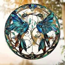 1 Piece Of 2D Flat Acrylic 2D Flat. Acrylic Honey Bird Pendant, Love Themed Mural, Indoor And Outdoor Hanging Panels, Bedroom, Kitchen, Office, Home And Courtyard Decoration, Vertical Wall Hanging Decoration, Featherless Festival Decoration
