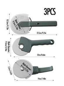 1pc 3.5in/3.74 Inch Stainless Steel Pizza Cutter Wheel With Protective Cover, Baking Biscuit Cutting Roller Slicer