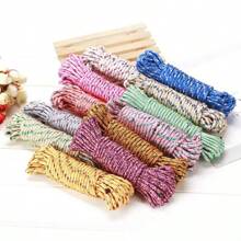 1/2 Pcs Thicker Clothesline, Outdoor Drying Ropes, Wear-Resistant Anti-Wind Type For Drying Clothes/Quilt, Random Color