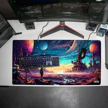 Schreibtischunterlage 100x50 cm Gaming Mauspad XXL | Rutschfester Mousepad Groß für Schreibtisch und PC Gadgets | Wasserdichter Desk Mat (Japanese Forest) - Bildfarbe - Übersicht 4
