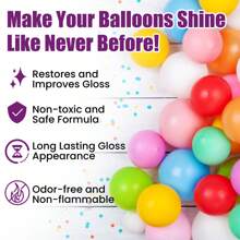 30ml Balloon Glossy Spray, It Enhances The Ambiance Of Balloons And Has A Long-Lasting Effect, Creating A High-Gloss Textured Spray. The High-Gloss Balloon Spray Enhances The Sheen Of Balloons With A Lasting Effect.
