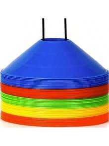 5 件足球篮球装备锻炼器材足球训练盘训练运动锥回弹器足球训练盘锥训练标记托盘路锥 - 綠色標誌盤 - 查看 4