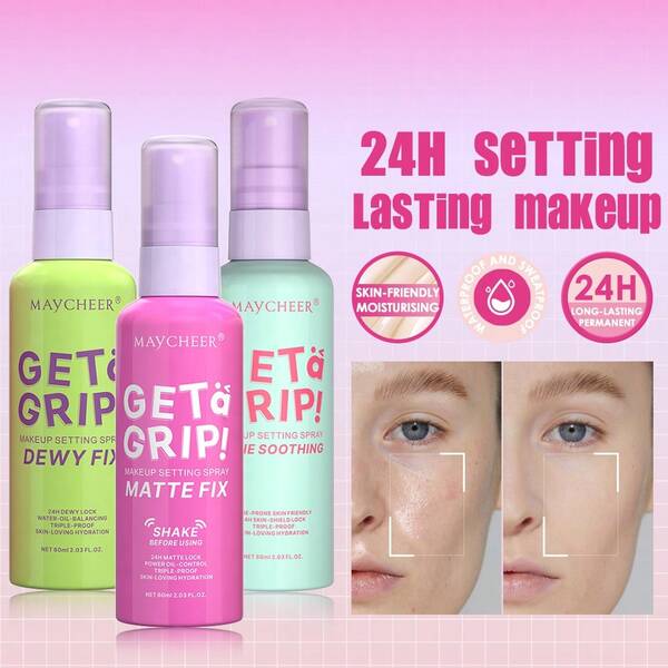Lasting Makeup Spray, Makeup Setting Spray Matte Fix, Makeup Setting Spray Dewy Fix, Control Oil And Prevent Rubbing 60ml