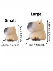 1个可爱水豚挤压玩偶，水豚毛绒玩偶，柔软Q弹玩偶，减压玩偶，办公桌玩偶，逼真动物减压玩偶，儿童礼物，儿童玩偶，女孩玩偶，男孩玩偶，感官玩偶，女孩礼物，儿童派对礼品，女孩游戏，男孩游戏，儿童游戏，斋月礼物，学校课堂奖品，派对礼品袋填充物，生日派对礼物，派对游戏，趣味礼物