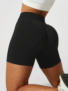 NcmRyu 2 Stück Damen Einfarbige vielseitige nahtlose Taillenhose mit Bauchkontrolle und Lifting Sport Leggings & Shorts