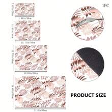 1pc Floral Pattern Coffee Maker Dish Drying Mat - Diatomaceous Earth Printed Drain Mat, Kitchen Counter Mat, Utensil Mat - Dish Drying Mat, Soft Diatomite Suitable For Kitchen Counter, Applicable For Coffee Makers, Espresso Machines, Etc.