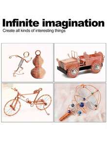 328ft 99.5% Pure Copper Wire, 0.1mm-1mm Thickness, Electroplated Finish, Ideal For Jewelry Making & Crafts, Bendable, Cuttable With Professional Wire Cutter