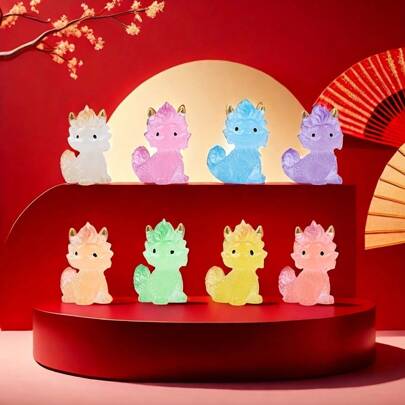 20/40 pezzi Mini figurine di draghi fosforescenti, decorazioni in resina di fantasia per la casa, decorazione per interni di auto, micro ornamenti da scrivania