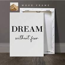 3pcs Dream, Love, Live Quotes Prints, Modern Style Wood Framed/Unframed Wall Art Posters, Home Decor Wall Art, Inspirational Artwork For Bedroom, Living Room, Home Decoration