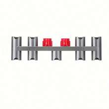 Space-Saving Wall-Mounted Vacuum Cleaner Head Holder - Easy Install, Durable Plastic Organizer With Utility Hooks, Utility Hooks