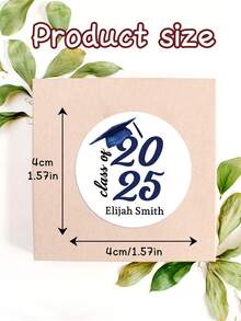 Etiquetas personalizadas para regalos de graduación - Etiquetas de regalo Clase de 2025 - Etiquetas de felicitación redondas para graduación - Etiquetas personalizadas para recuerdos de fiesta de graduación, Etiquetas para recuerdos de fiesta de graduación, Etiquetas para recuerdos de fiesta de graduación, Etiquetas personalizadas para recuerdos de fiesta de graduación, Clase de 2025 - Multicolor - Ver 9