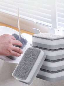 5 Piece Multi-Purpose Magic Sponge Wipe - Double-Sided Scouring Pad, Dish Sponge, High-Quality Kitchen Sponge, Scratch-Free Cleaning Cloth, Super Absorbent, Cleaning Supplies And Tools, Suitable For Kitchen, Boat, Etc. | Made Of ABS Material, Mixed Colors, Ideal For Home Wiping And Washing Dishes! Commercial Cleaning Service | Home & Living | Kitchen & Dining | Kitchen Cleaning Tools | Kitchen Cleaning Brushes (Random Color And Style)