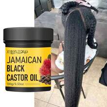 100g Jamaican Castor Oil Hair Care, Pure Natural Cold Pressed, Moisturizes And Nourishes The Scalp And Hair Roots, Smoothes And Repairs Dryness, Split Ends, Prevents Dryness, Breakage, Tangling And Hair Loss, Makes Hair Thicker, Stronger And Healthier, Suitable For All Hair Types Including Curly Hair.