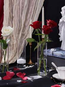 1pc/4pcs Glass Cylinder Vases, Hurricane Candle Holders For Pillar Or Floating Candles, Tall Clear Vase For Centerpieces, Round Vases For Wedding Anniversary Events Home Table Decor Home Decor Room Decor Flower Vase Glass Vase