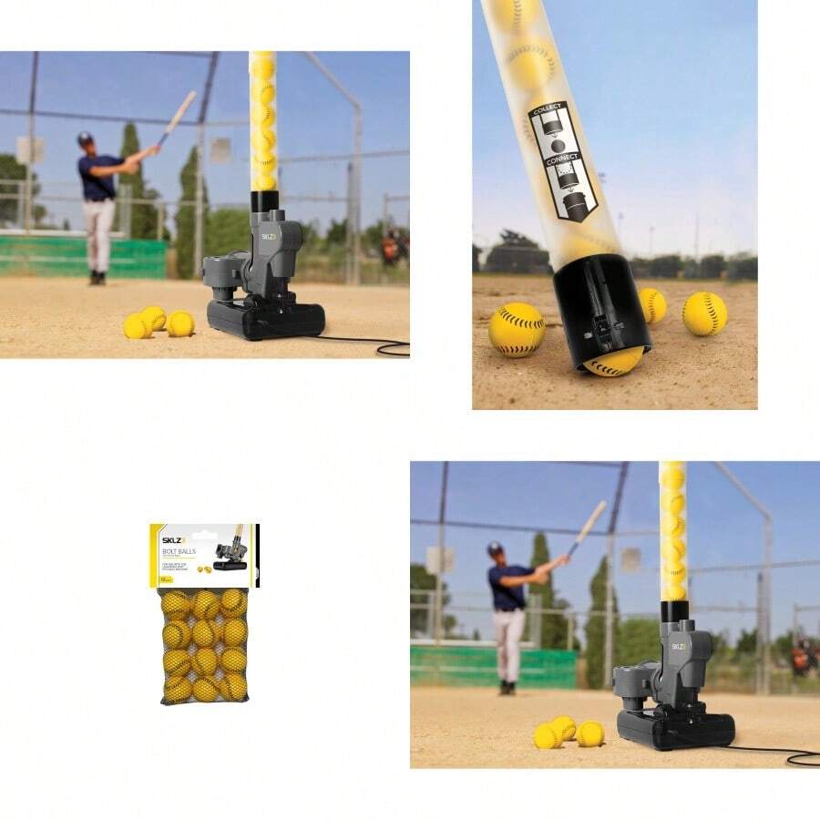 Lightning Bolt Pitching Machine Replacement Baseballs
