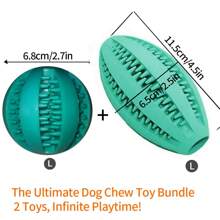 Pet Dog Chew Toys Teeth Cleaning Snack Ball Pet Dog Toy Ball Natural Rubber Super Tough Interactive Bouncy Pet Supplies