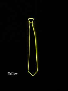 LED Light-Up Necktie - Neon EL Wire, Clothing Accessory For Jackets And Shirts, Suitable For Parties, Performances, Halloween, Role-Playing, Bar Atmosphere - Elegant Style, Batteries Not Included