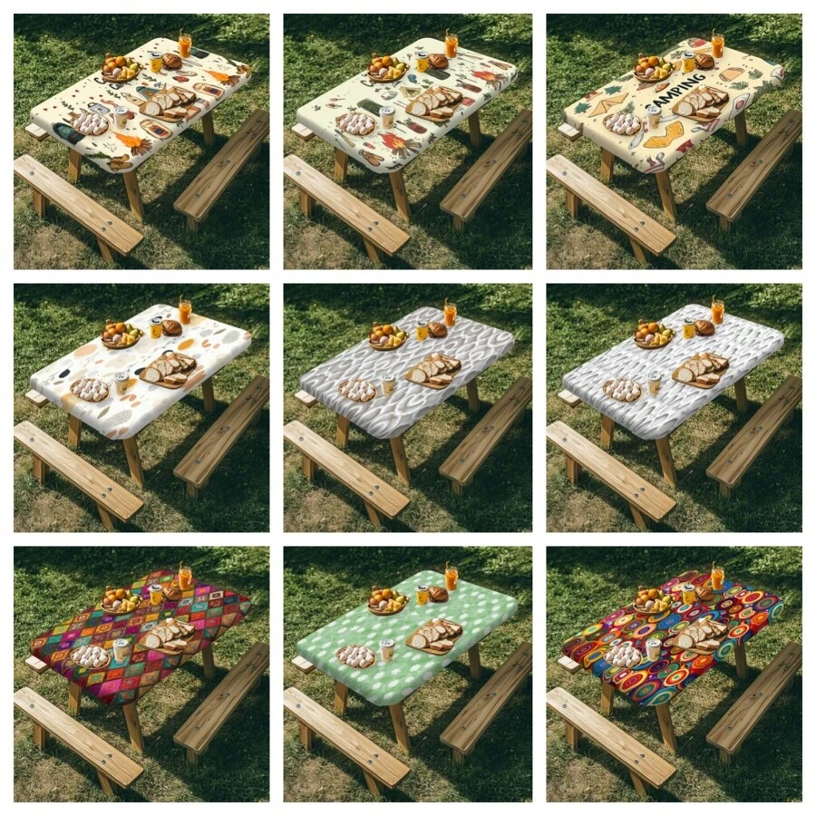 1/24 Stück Stretch Tischdecken in verschiedenen Stilen, in mehreren quadratischen und runden Größen erhältlich. Aus Milchseide gefertigt, eignen sie sich für die Frühlings- und Sommersaison. Diese Tischdecken dienen als dekorative Elemente für Küchen, Esszimmer und Innenhöfe und können Esstische in unterschiedlichen Größen verschönern. Sie sind perfekt für Familienfeiern und Outdoor-Picknicks.