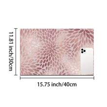 1pc Floral Pattern Coffee Maker Dish Drying Mat - Diatomaceous Earth Printed Drain Mat, Kitchen Counter Mat, Utensil Mat - Dish Drying Mat, Soft Diatomite Suitable For Kitchen Counter, Applicable For Coffee Makers, Espresso Machines, Etc.