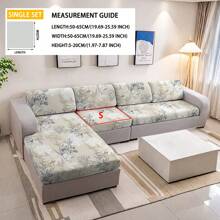 1 pièce Housse de coussin de canapé imprimée, Housse de siège de chaise extensible de remplacement, Housse de protection de mobilier, Douce et flexible avec un fond élastique