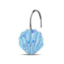 Sea Shower Curtain Hooks Decorative Starfish Shell Hangers For Clothing Towels Rust Proof Shower Hooks Ring For Bathroom Bathroom Decor