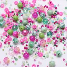 1 paquete de cuentas redondas de cristal de 0,8 cm, cuentas de arroz asimétricas pequeñas, cuentas con tema de peces y estrellas de mar en colores surtidos, aproximadamente 40 g/paquete, para la elaboración de joyas DIY como collares, pulseras y pendientes