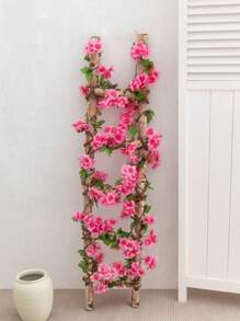 1Pc 8FT Artificial Sakura Hanging Rattan, Fake Sakura Plant Garland, Silk Rattan For Spring And Summer DIY Wedding Arch Tabletop Decoration, Fall Fake Plants, Thanksgiving, Halloween, Christmas, Outdoor Party Backdrop, Room Decoration, Garden Decoration Supplies Home Decor Back To School School Supplies