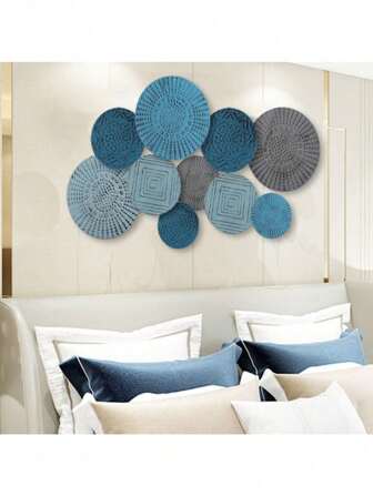 1 Piece Of Minimalist Wrought Iron Circular Wall Hanging DIY Circular Wall Hanging Decoration Sofa Background Wall Home Decoration