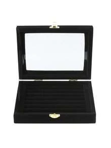 1pc Acrylic Jewelry Ring Storage Display Box Back To School - Black - View 14