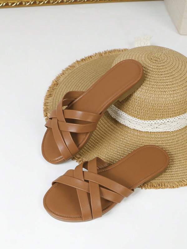 Fashion Casual Versatile Simple Design Slipper Sandals, Bohemian