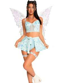 1pc Wings - Cute Polyester Fiber Clothing Accessories, Suitable For Women, Perfect For Role-Playing And Themed Parties, Non-Woven Fabric, No Electricity Required, Role-Playing Clothing Accessories Playful Desig Halloween
