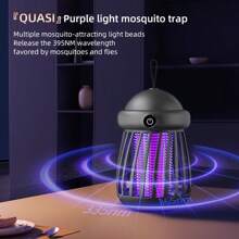 Mosquito Killer Lamp Insect Repellent Radiation Less Mute Electric Insect Trap Usb Charging Outdoor Mosquito Killer Repellent,1200mah
