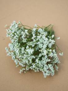 50/100 piezas/caja, Flores artificiales blancas mini secas de gypsófila (respiración de bebé) para rellenar jarrones de boda, hogar, oficina, fiesta, jardín, manualidades con tarjetas, decoración DIY (no incluye tarjeta de papel)