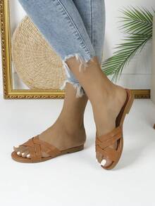 Fashion Casual Versatile Simple Design Slipper Sandals, Bohemian