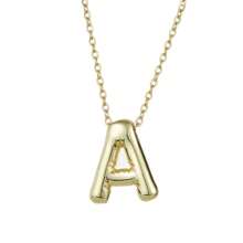 Fashionable Gold Copper A-Z 26 Letter Hanging Necklace, Charming Women's Jewelry