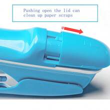 桌面免钉订书机 - 迷你便携式，可容纳 7 张纸，手持式设计，可安全装订文件，适合家庭和办公室使用 - 均碼 - 查看 4