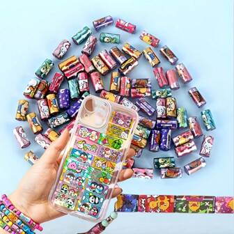 10/20 Rolls Interesting Bracelet Accessories, DIY Stick-On Beads With Holes For Jewelry Making, Versatile Decorative Stickers With Rich Patterns, Random Mixed Colors