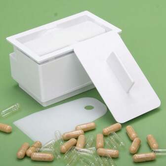 Capsule Filling Machine Kit 24 Holes For Making Capsules Size 00 0 And 1, Capsule Filler Tray