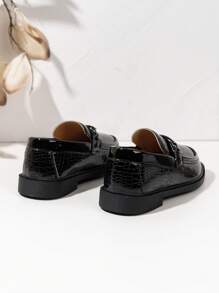 Kids' Leather Shoes, Shiny Black&White School Uniform Shoes, Thick Sole Flower Girl & Boy Formal Dress Shoes, British Style Children Shoes