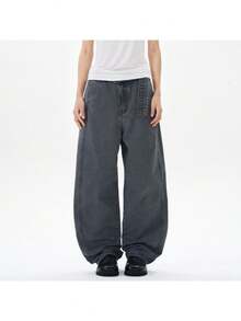 Men's Straight Leg Chino Pants - Versatile Casual Workwear Trousers With Relaxed Fit, Essential Office Commuter Pants - Grey - View 4