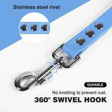 PVC Dog Leash, Suitable For Training And Walking, Waterproof, Odor-Proof, Rust-Proof, Easy To Clean, Suitable For All Dogs - Blue - View 4