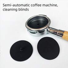 2pcs Italian Semi-Automatic Espresso Machine Accessories - Blind Plate, Handle, Backflushing Silicone Gasket, Powder Bowl Cleaning Tools Back To School