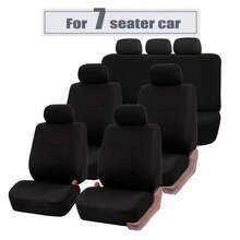 Juego de 13 fundas universales para asientos de coche, de tela roja, aptas para SUV y sedanes de 7 asientos, accesorios y decoración para hombres y mujeres - Unitalla - Ver 4